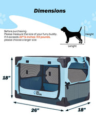 JOYTUTUS foldable structure frame keeps crate sturdy during travel and easy to store.
