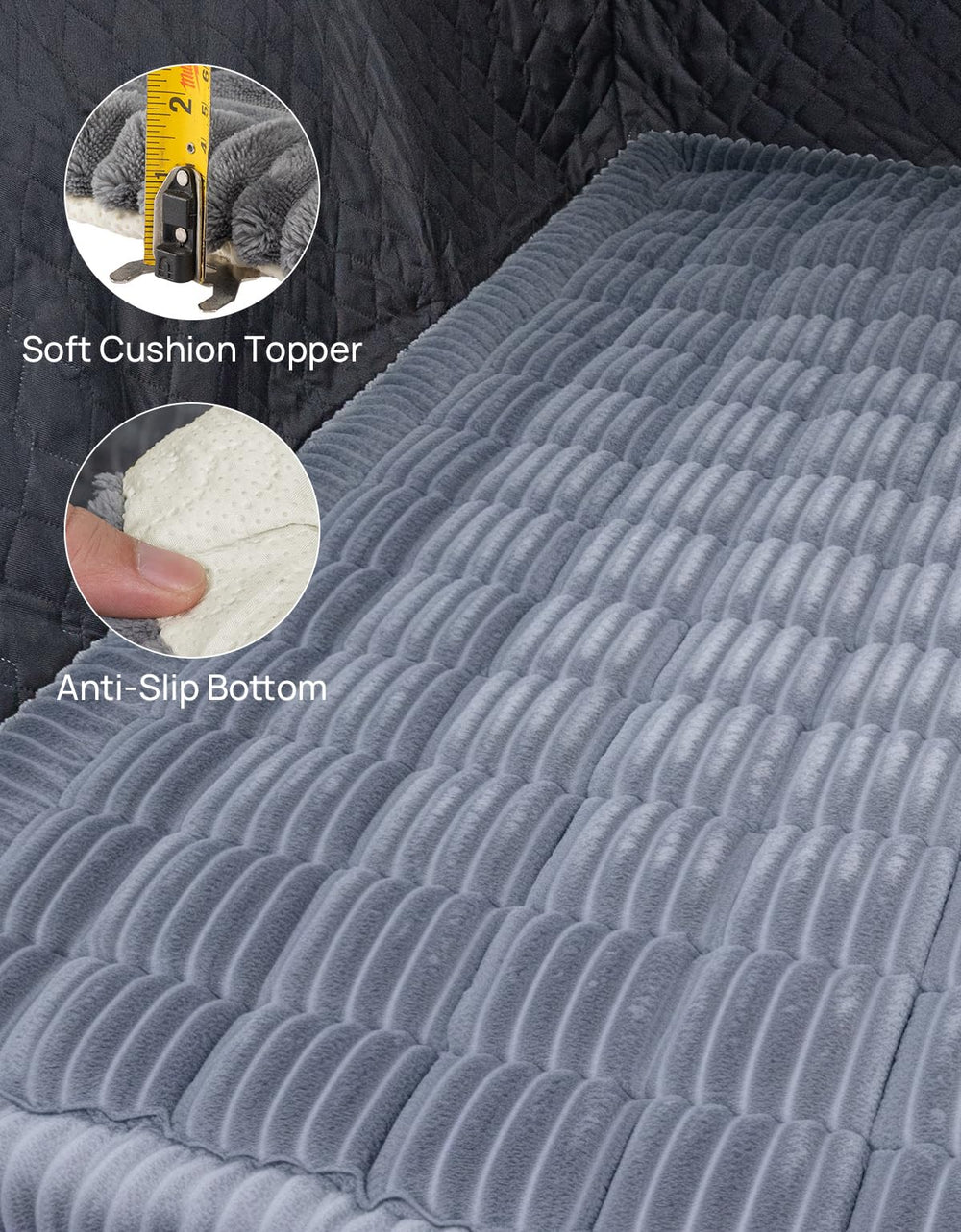 JOYTUTUS dog mat bed with non-slip bottom keeps seating in place