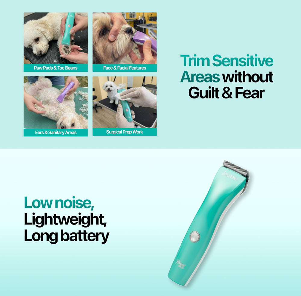 JOYZZE Hornet Mini Trimmer teal body adds style to grooming.