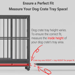 JOZERMADE size-focused image showing 40.9 x 27.4 inch tray fitting a 42-inch crate
