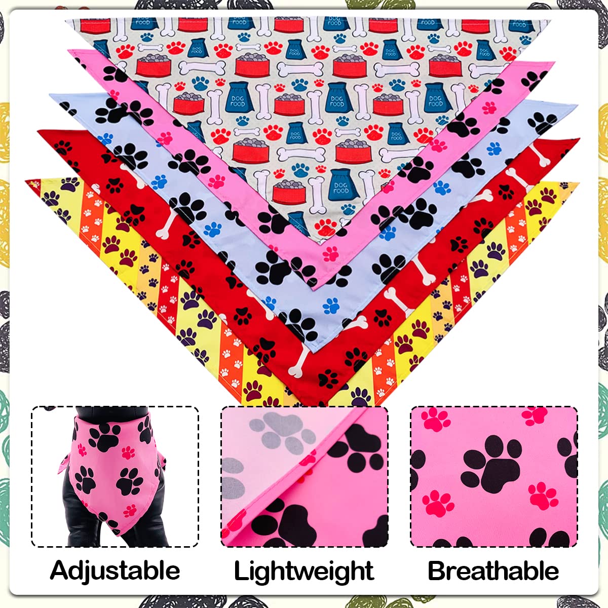 JpGdn bone-print scarf for big dogs helps coordinate outfits