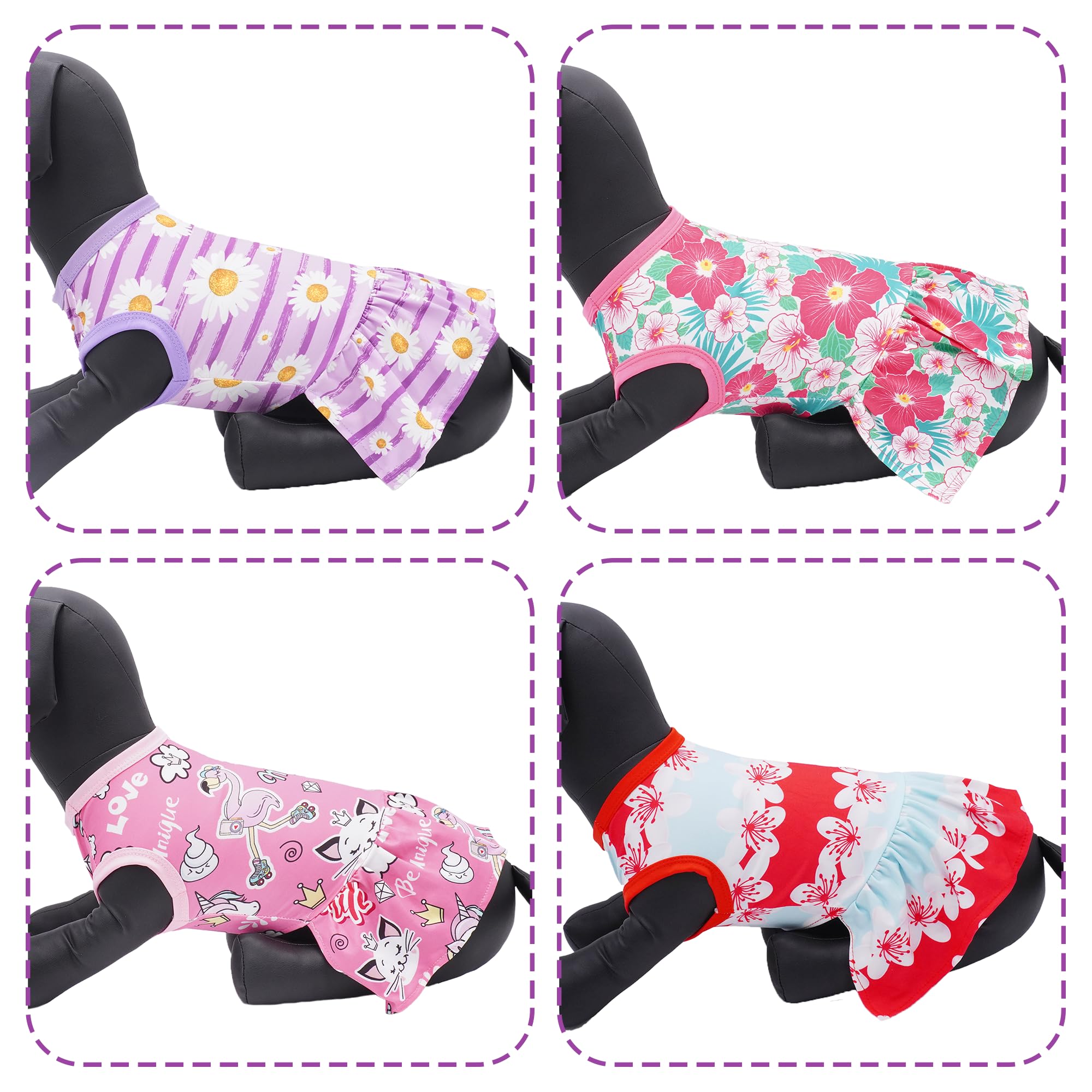 JpGdn pink unicorn side view dog dress perfect for cute photos