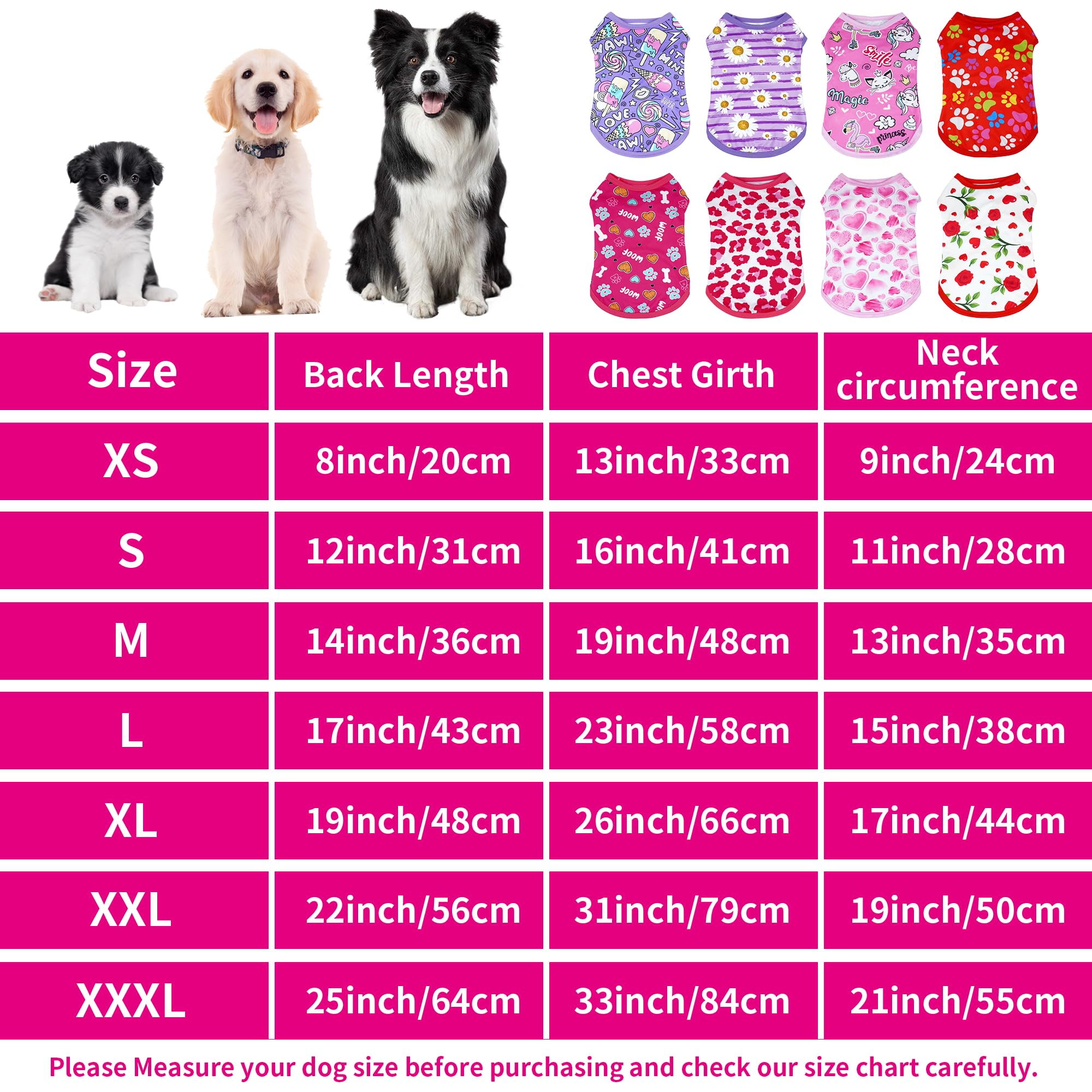 JpGdn XL pink dog shirt for female dogs, comfortable fit.