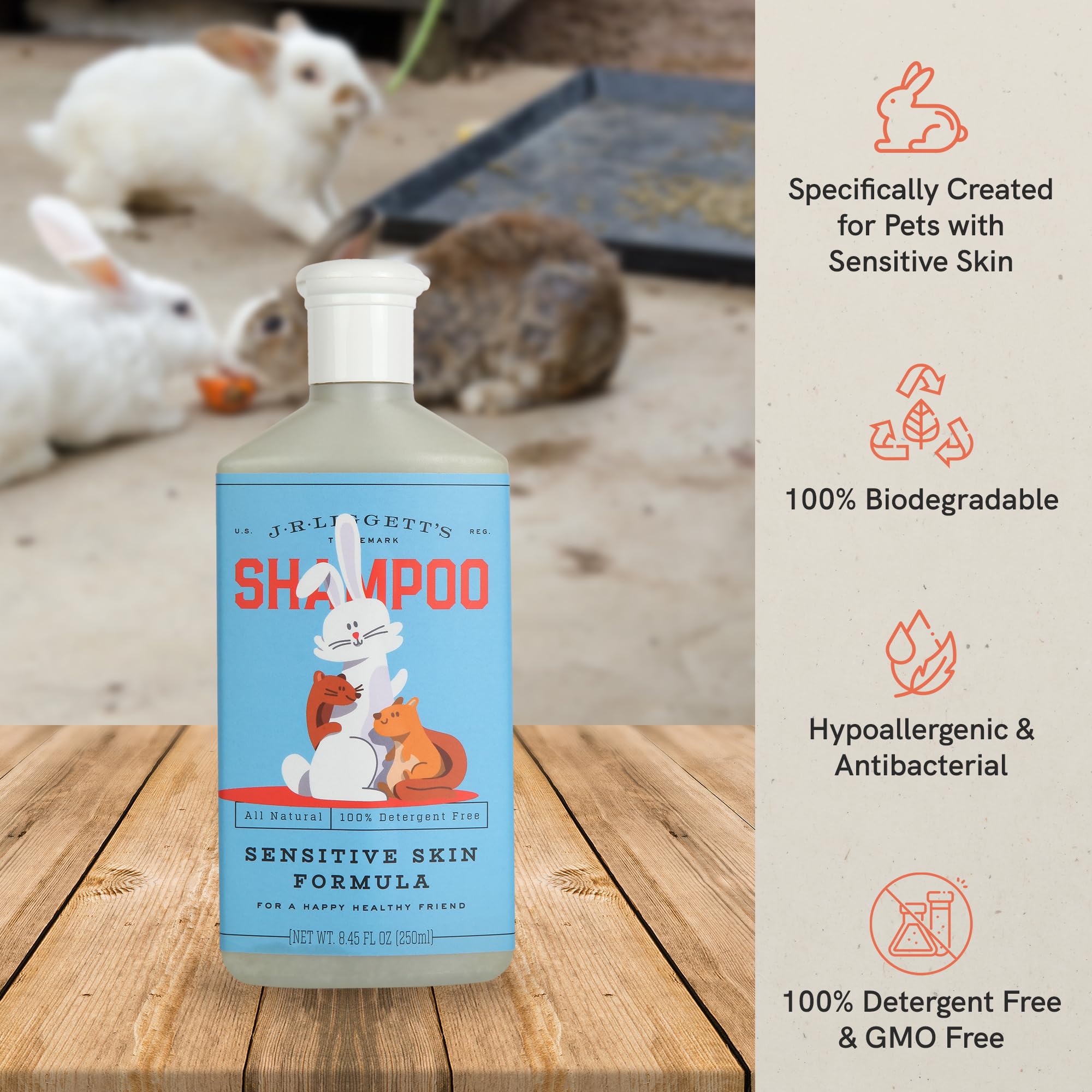 JR Liggett's biodegradable packaging emphasizes eco-friendly product choice.