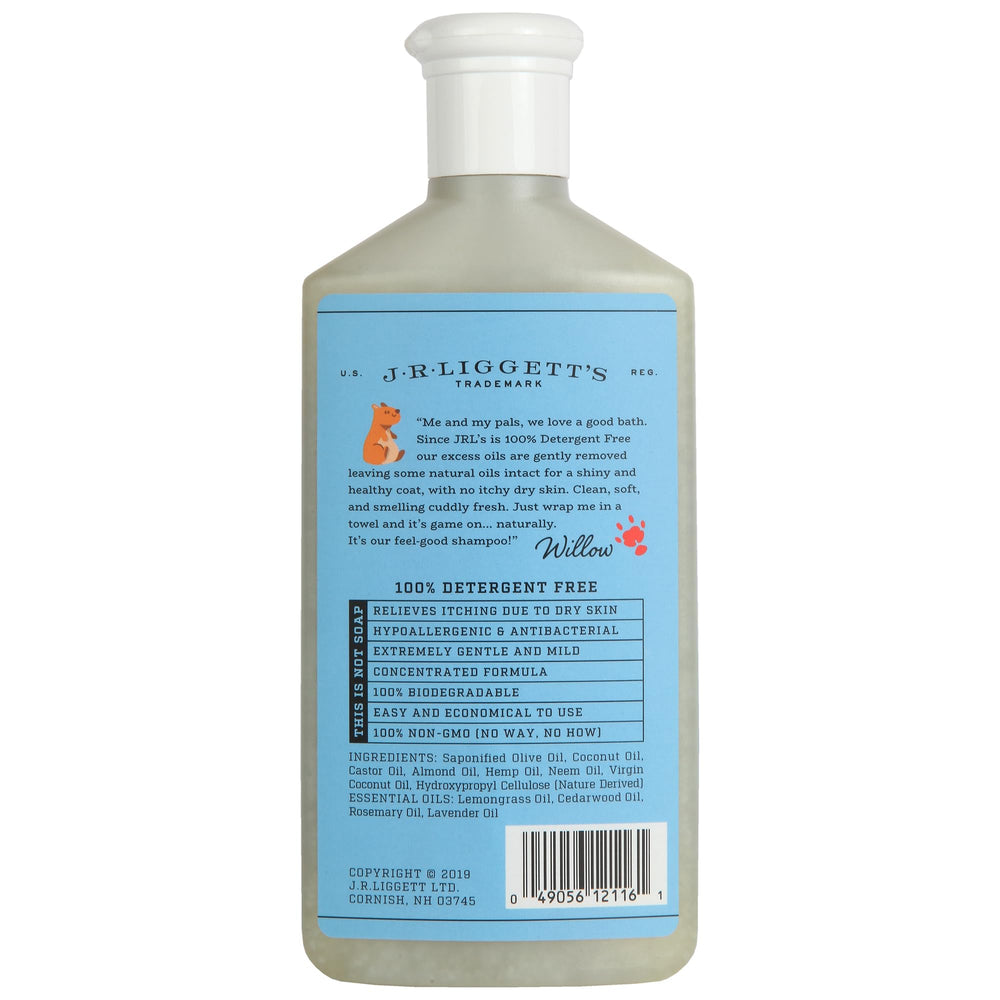 JR Liggett's shampoo foam demonstrates quick, comfortable bath lather.