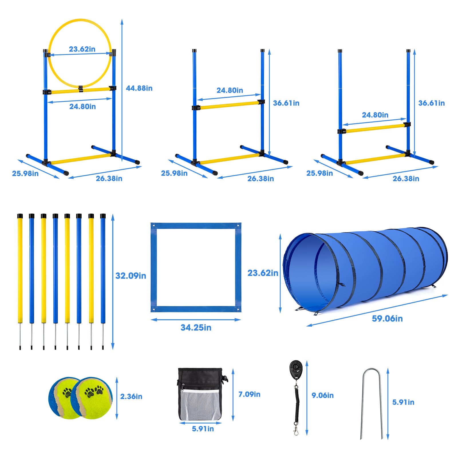 JRUICFDY agility course in action: a versatile home setup.
