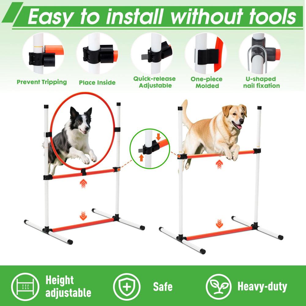 JRUICFDY dog agility tunnel for safe, engaging obstacle runs.
