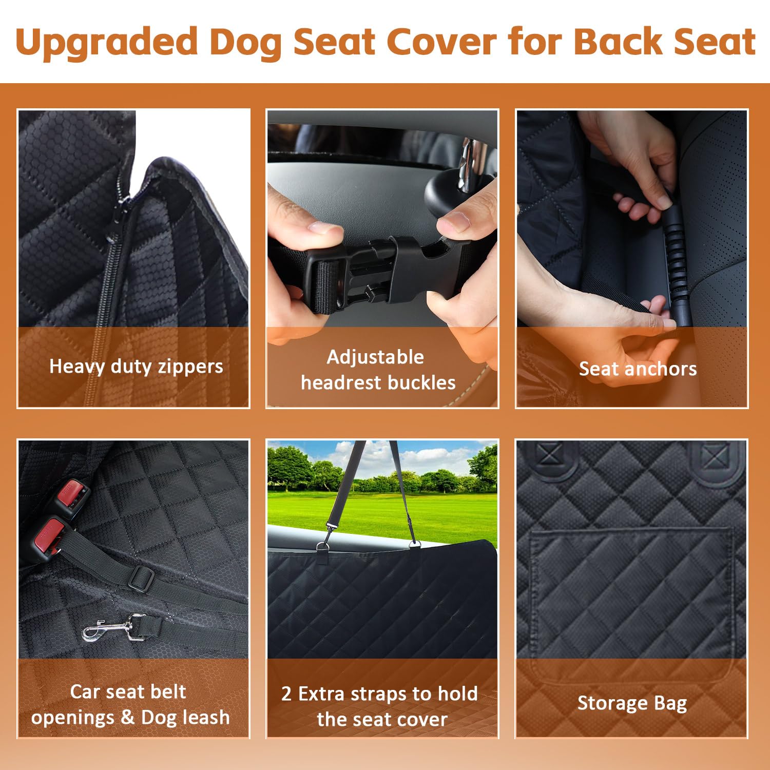 JSTHT non-slip backing keeps the cover in place on smooth seats