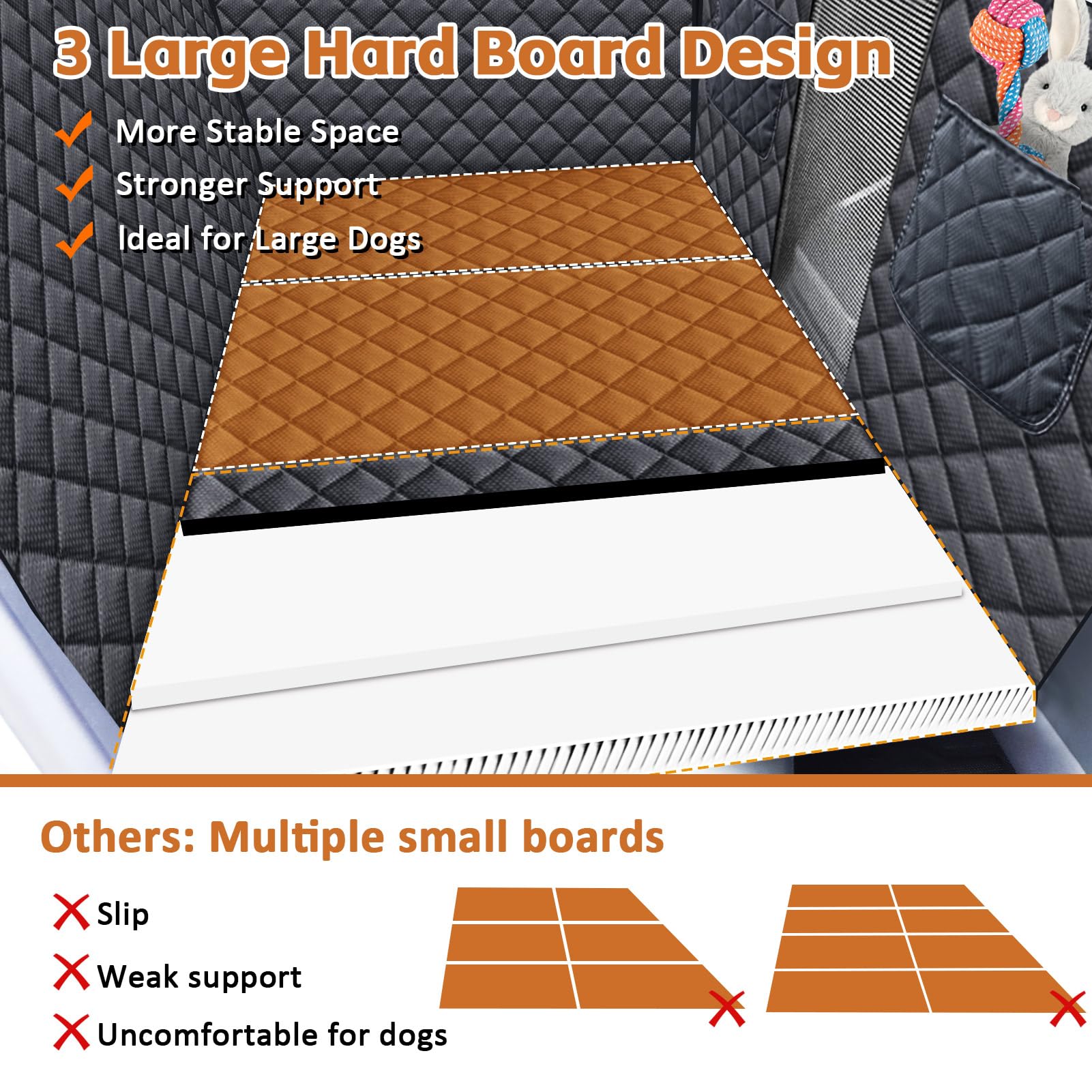 JSTHT waterproof dog seat cover protects upholstery from spills