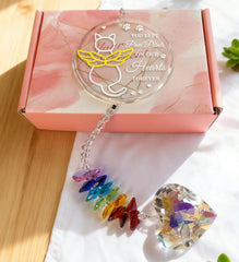 JSTLCD cat memorial suncatcher reflects light to brighten a space with sunlight.