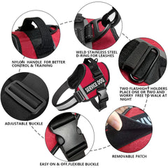 JSXD dog harness back with handle for easy lifting and control.