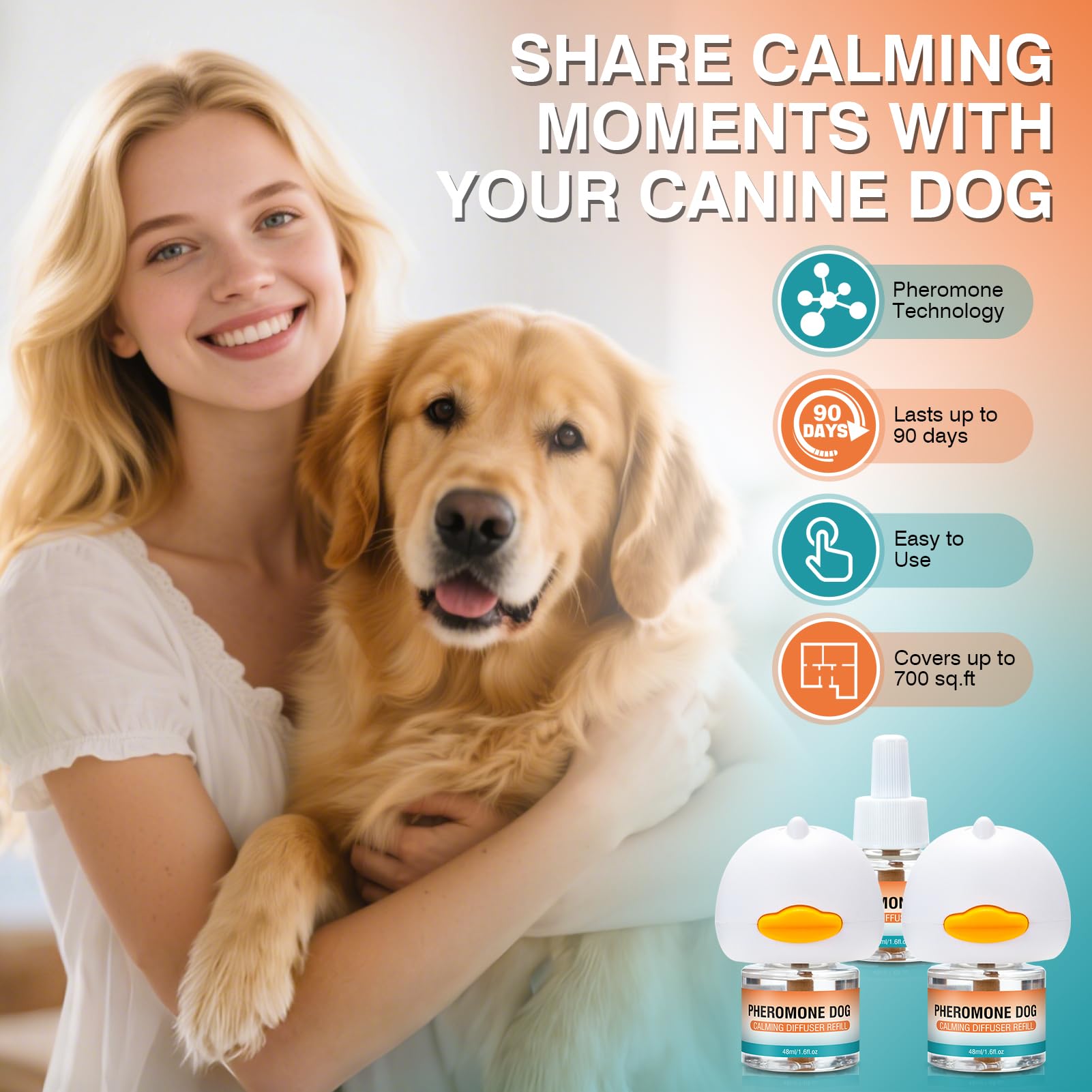 JTEWZX dog appeasing pheromone refill 48ml front view promotes calm during vet visits