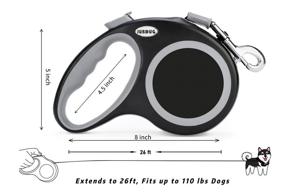 JUBDUG ergonomic anti-slip handle enhances grip during long walks.