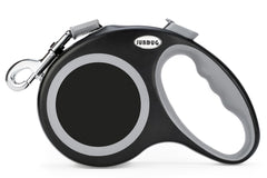 JUBDUG leash shows stainless steel coil to reduce jams during walks.