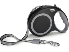 JUBDUG retractable leash with 26ft nylon tape for extended, controlled exploration.