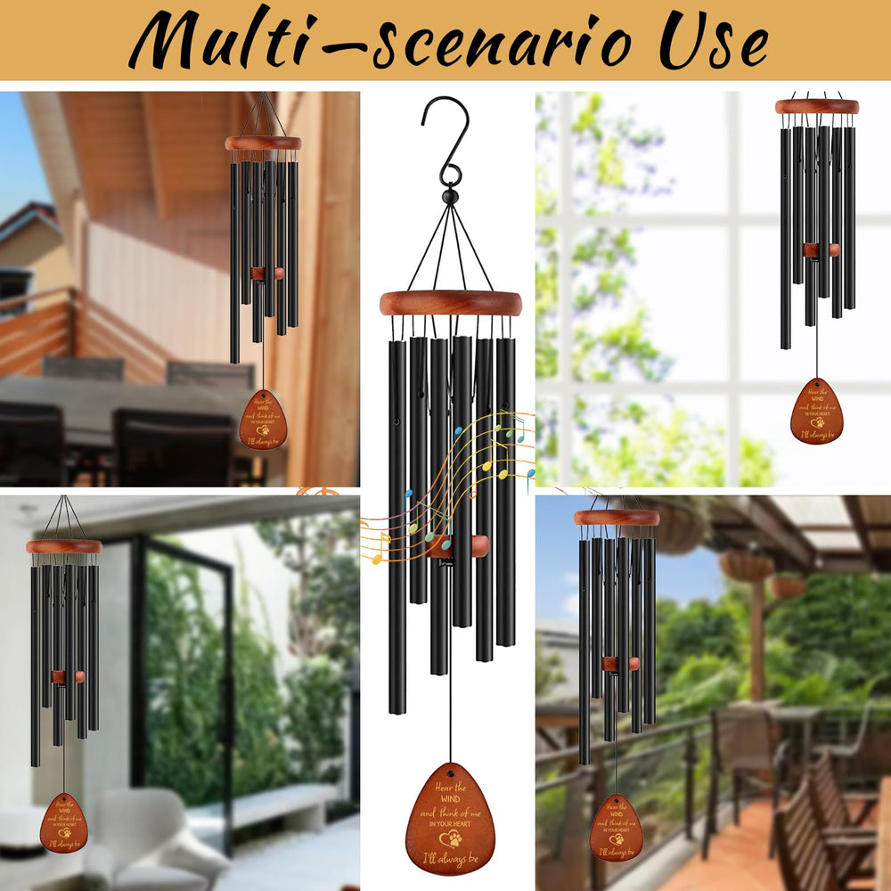 JUBOPE outdoor garden display, 26-inch wind chimes enriching patios with soothing motion