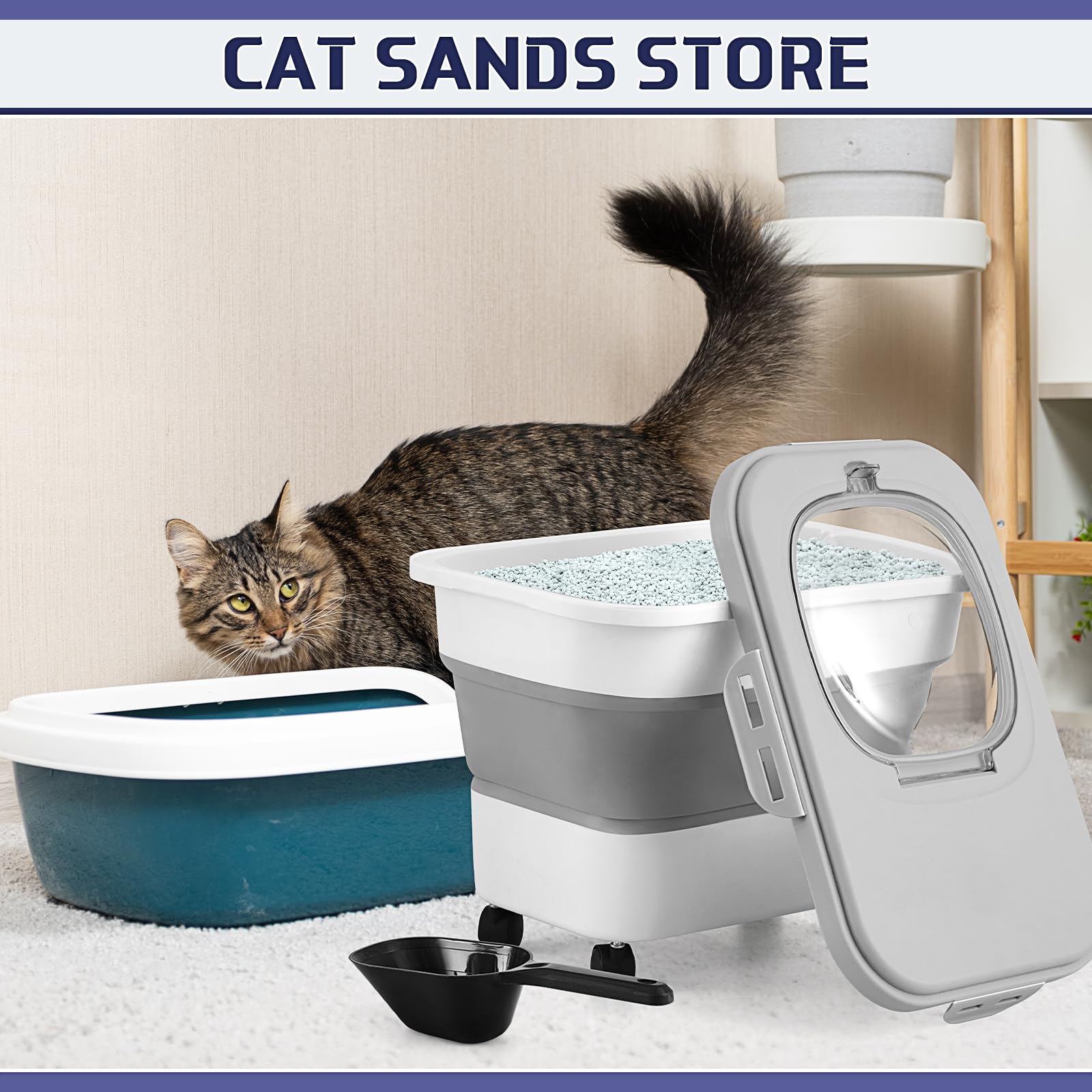 Juexica multi-purpose storage for pet food and grains