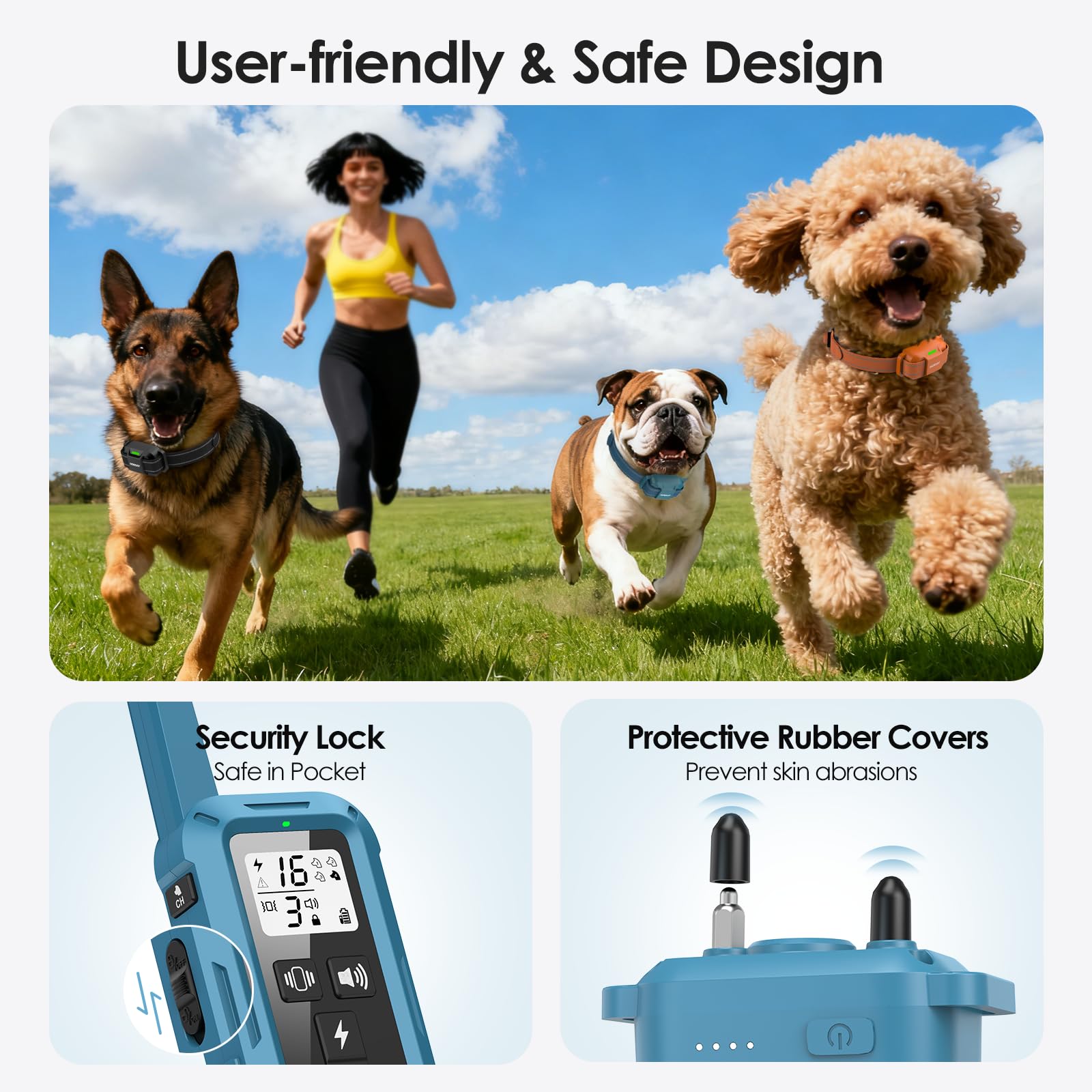 Jugbow adjustable collar fits dogs from 5 to 120 pounds