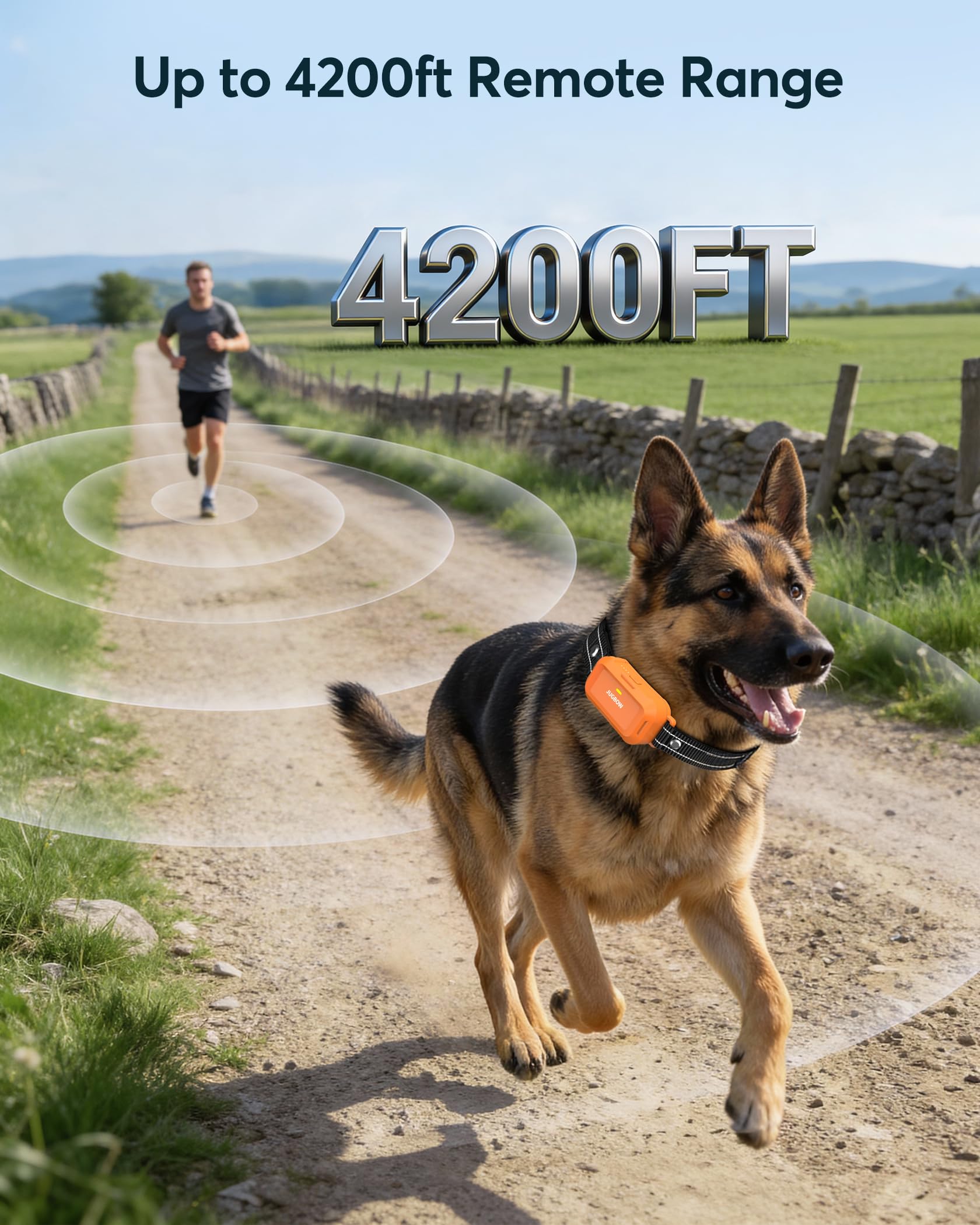 Jugbow adjustable-neck collar adapting to many dogs for daily training