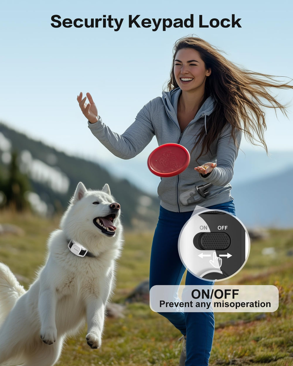 Jugbow remote safety lock prevents accidental activation.