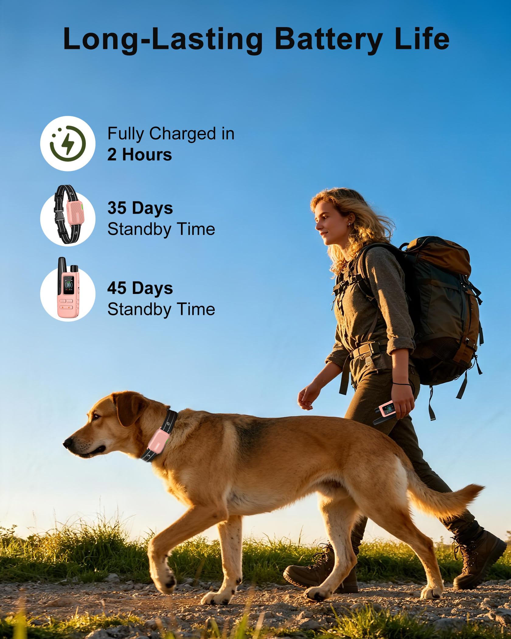 Jugbow dog shock collar adjustable nylon strap for a comfortable fit