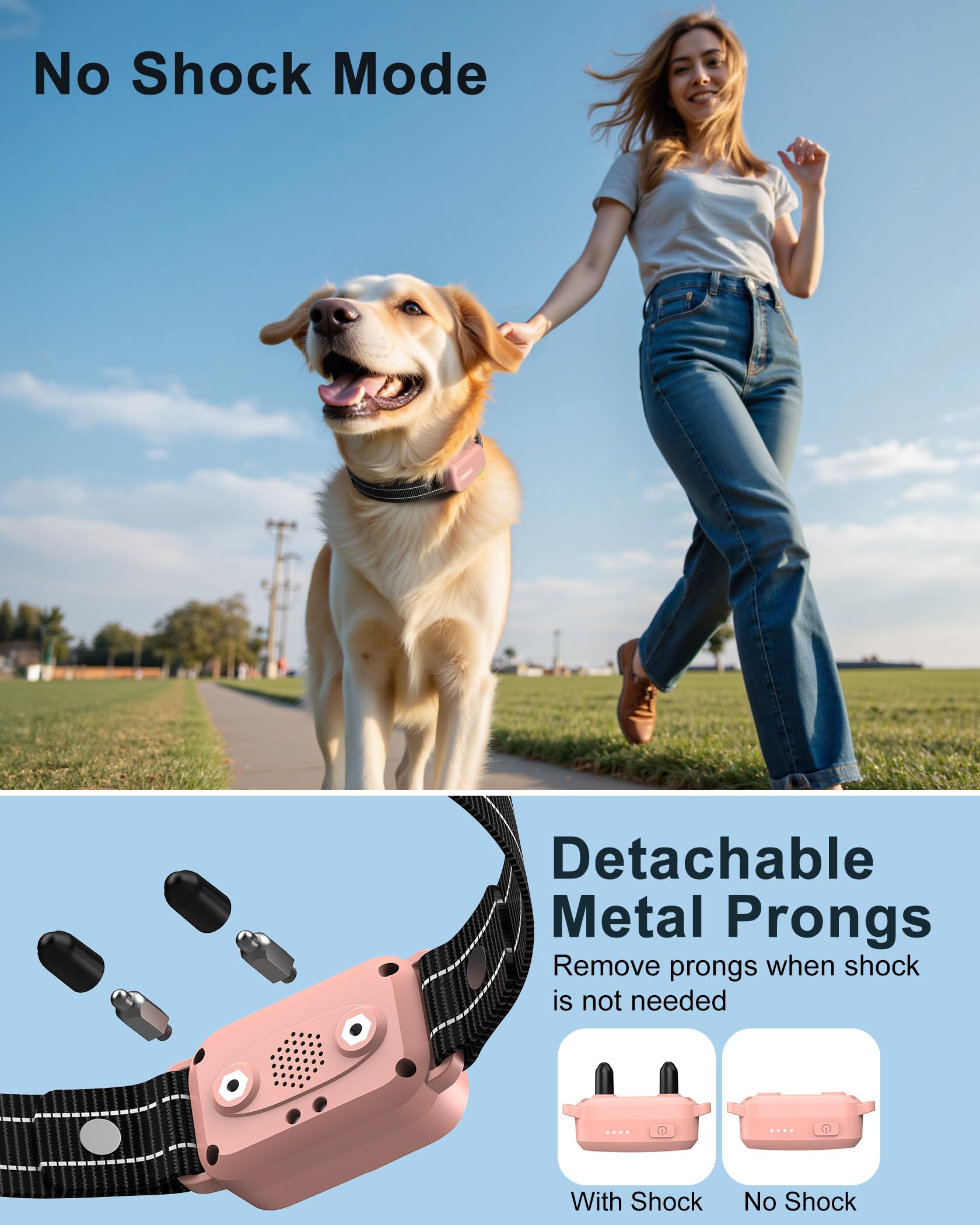 Jugbow dog shock collar Safe-Lock protects from accidental button presses.