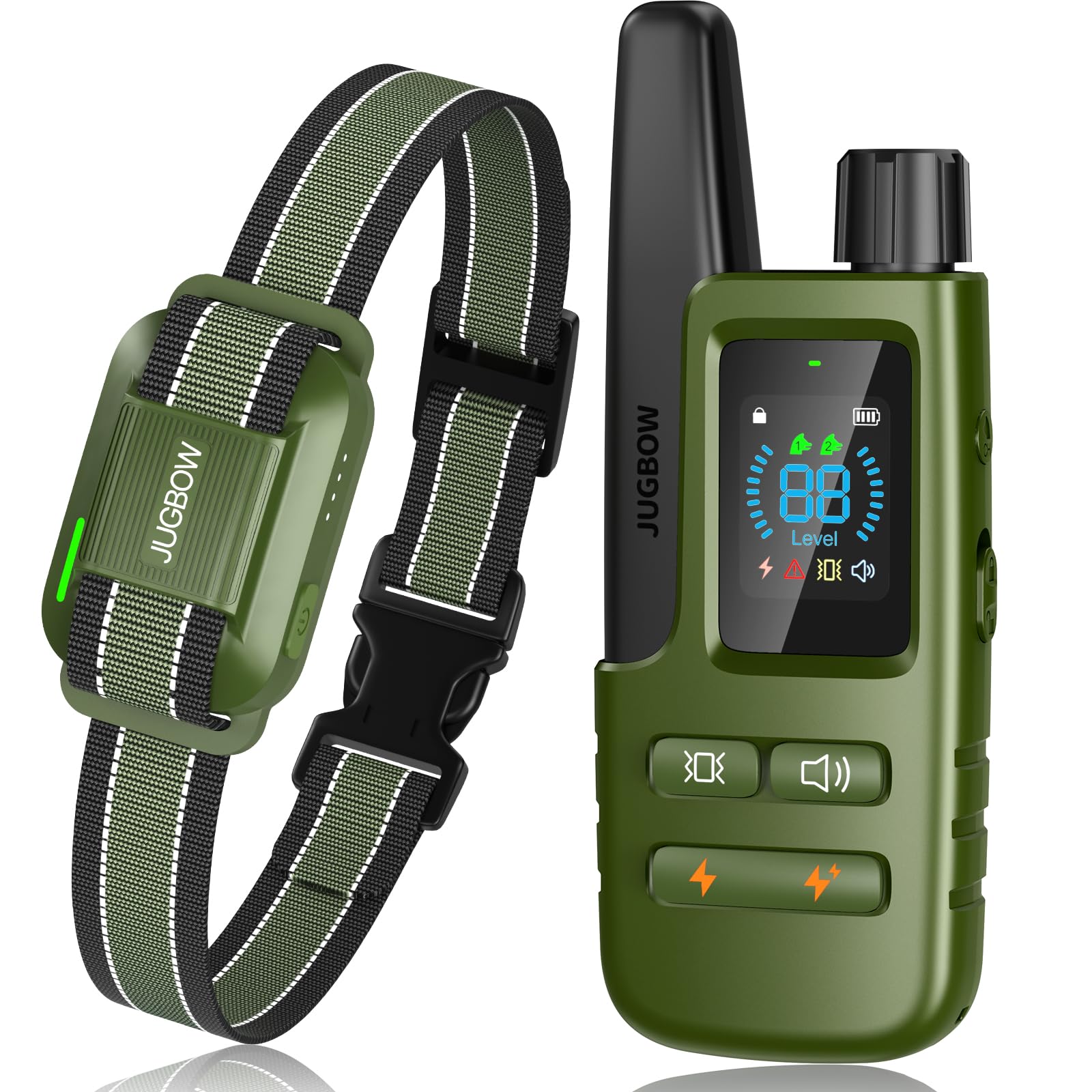 Jugbow dog training collar with 4200ft range for outdoor recall