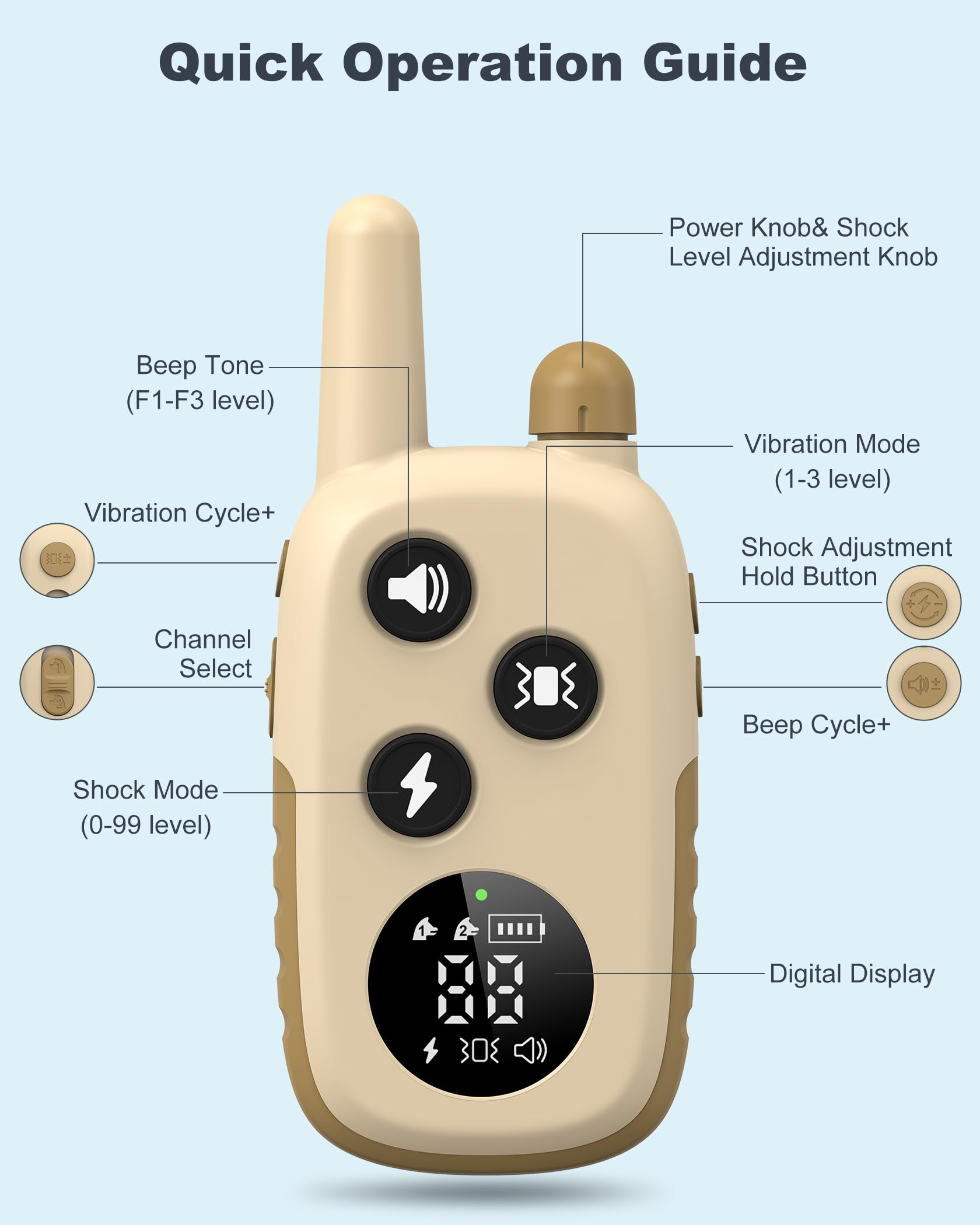 Memory function recalls last settings for quick reuse.