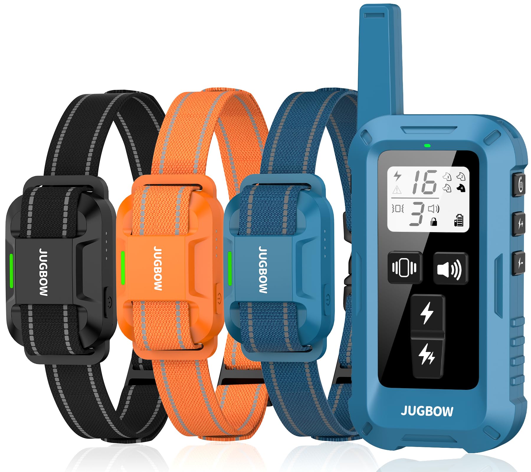 Jugbow dog training collar with remote demonstrates Beep mode for quick cues