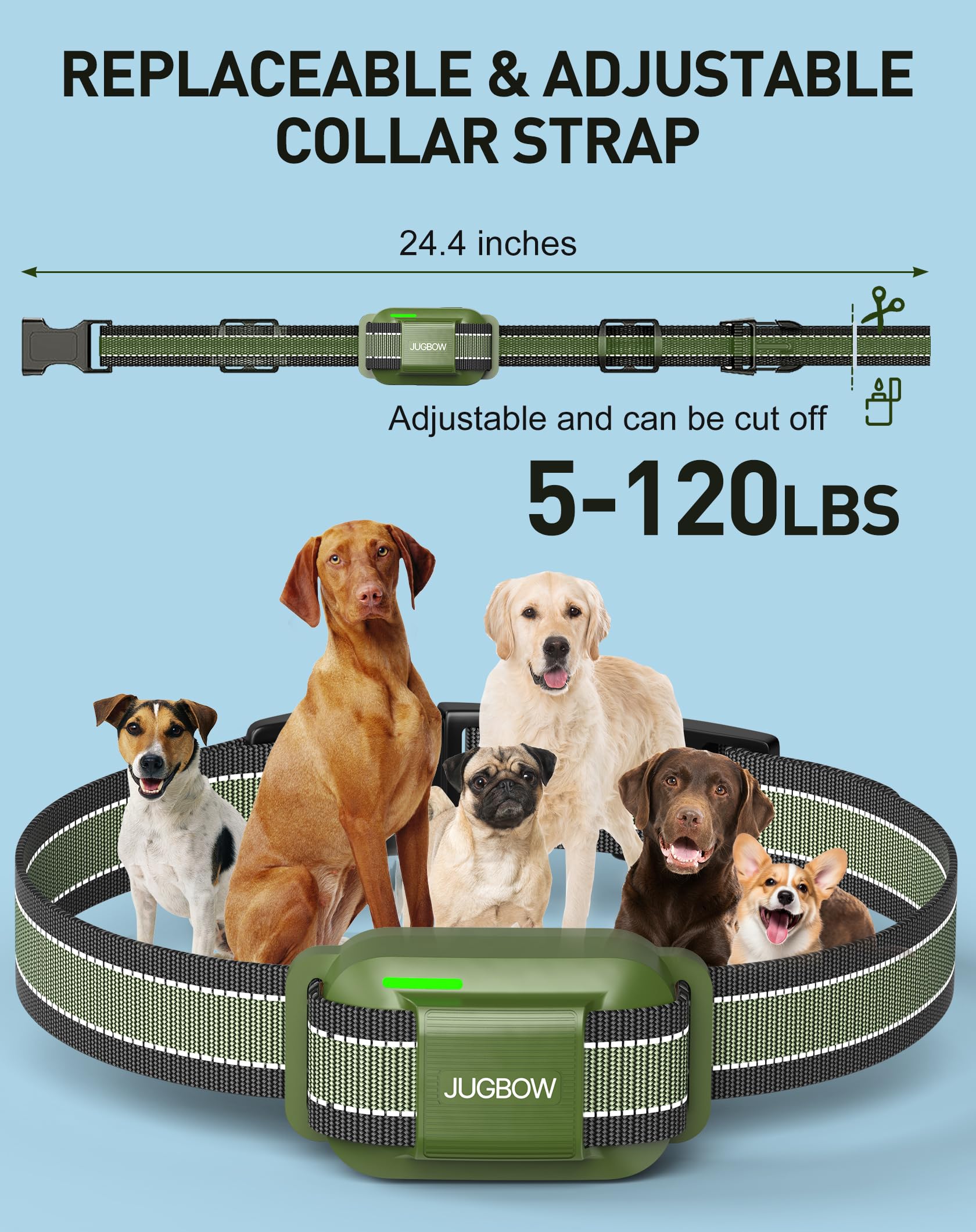 Jugbow soft nylon strap ensures comfortable wear