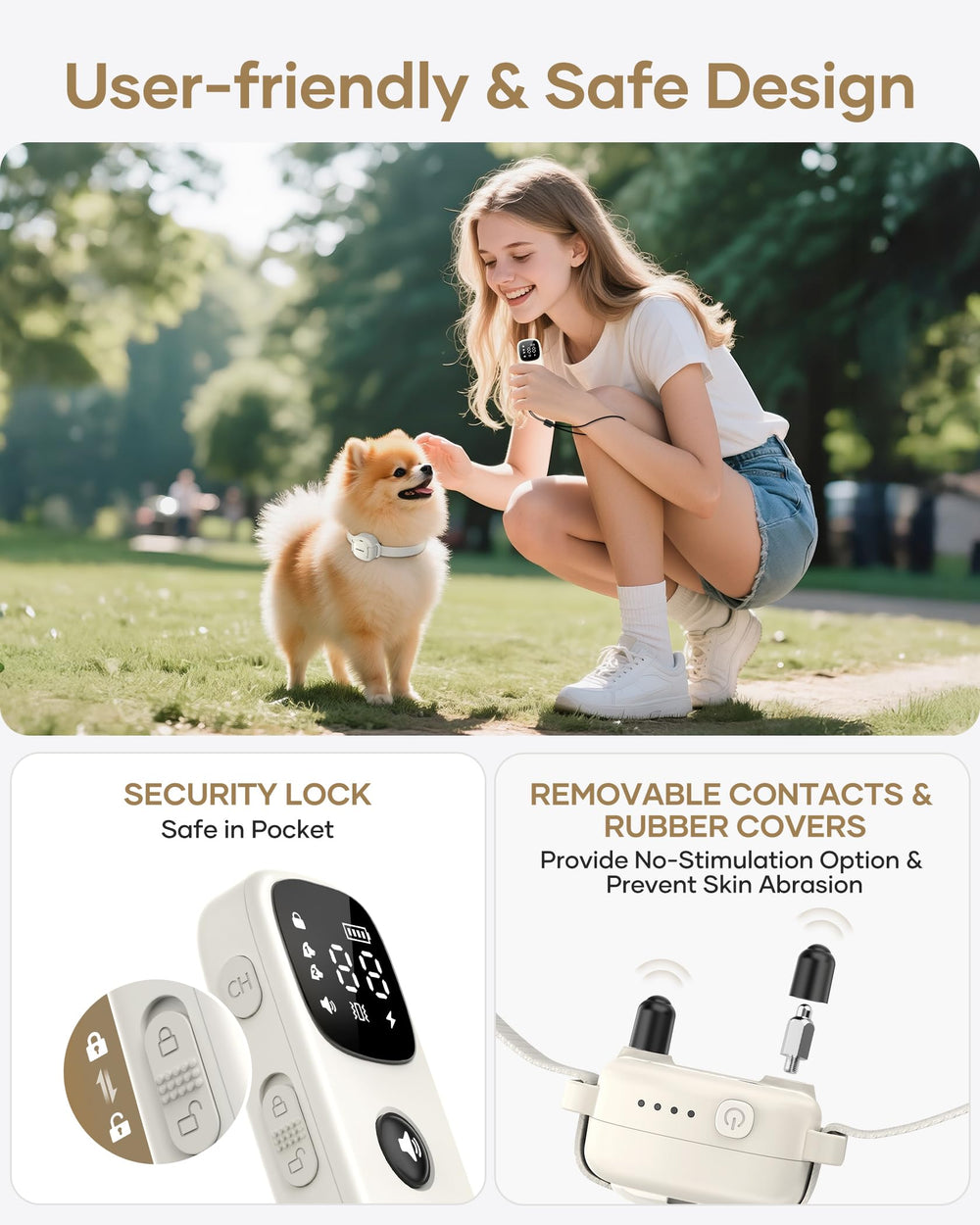 Jugbow dual-channel design allows training two dogs simultaneously.