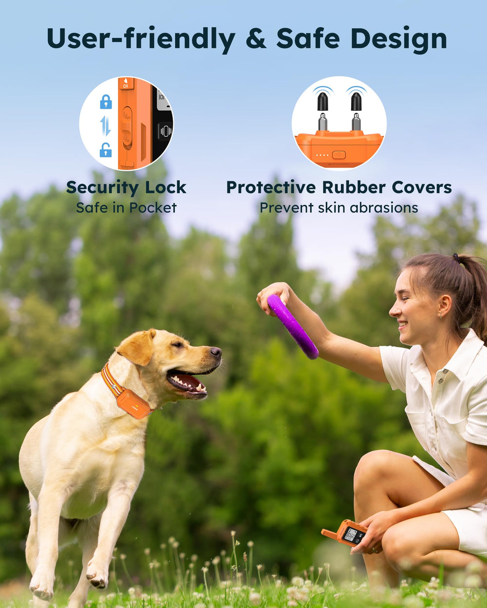 Jugbow two-channel design lets training two dogs without resetting settings.
