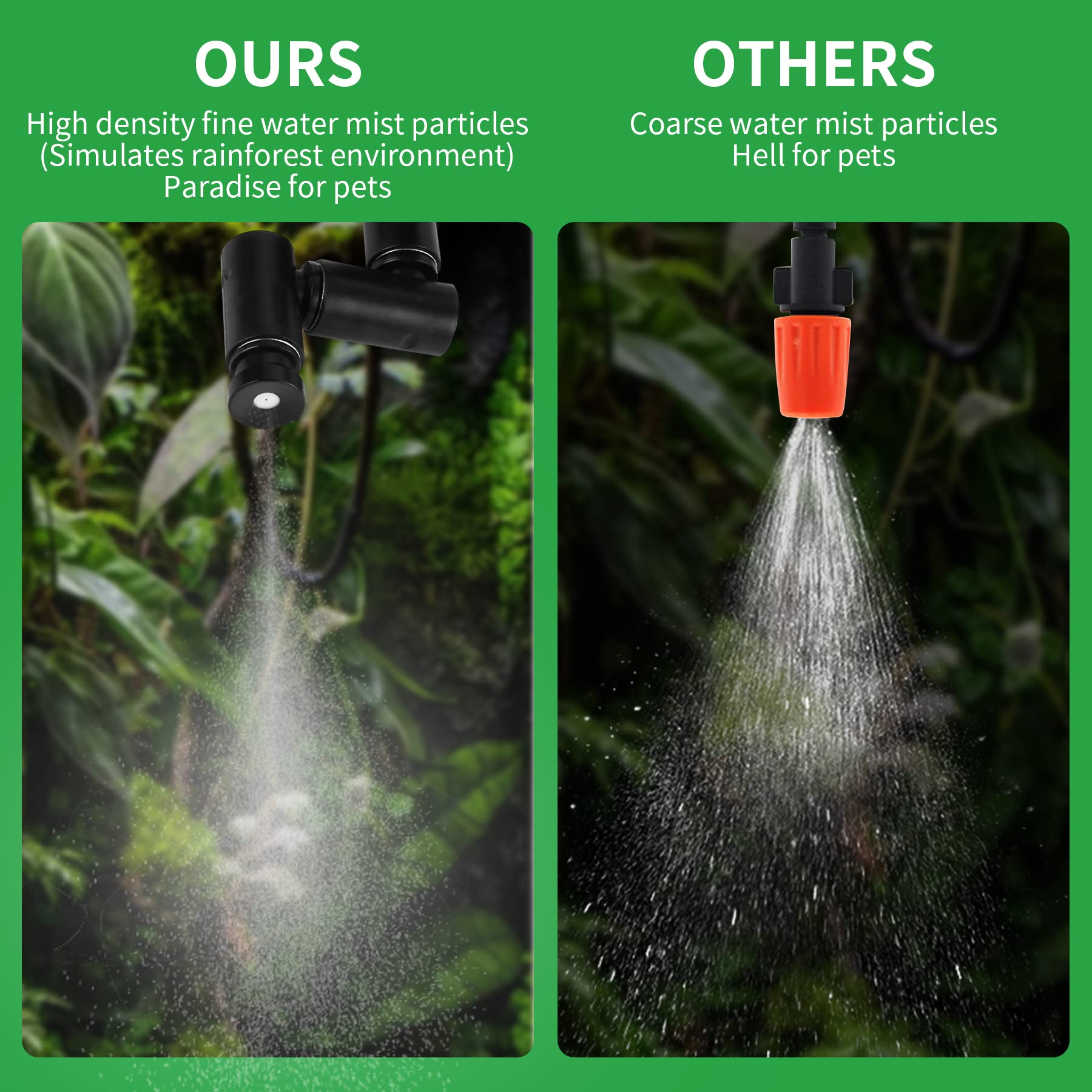 Juilsioa reptile fogger hose and filter for clean mist.