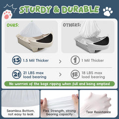 JUKAMO drawstring closure seals waste and odors for quick changes.