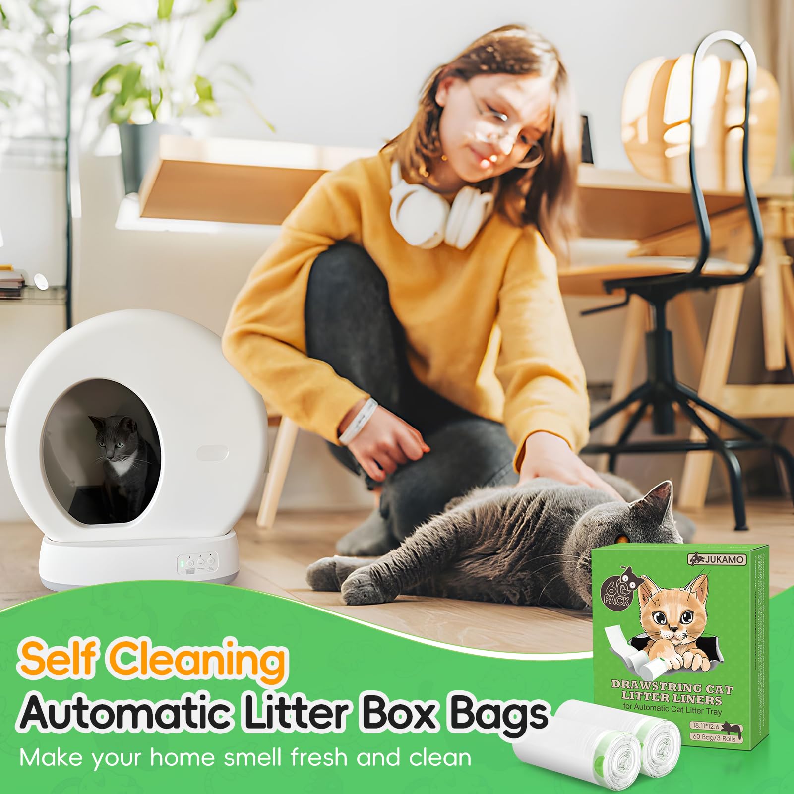 JUKAMO liners fit Meo Want automatic litter boxes for seamless use