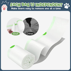 JUKAMO robot-compatible litter bags fit four-tab self-cleaning boxes securely.