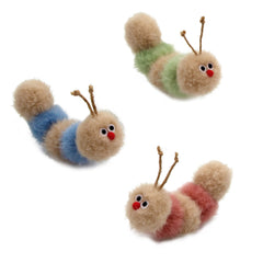 Jumpaws interactive catnip caterpillar toy with rattle for indoor cats.