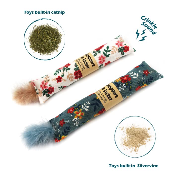 Jumpaws soft-material catnip toy suitable for kittens to adults.