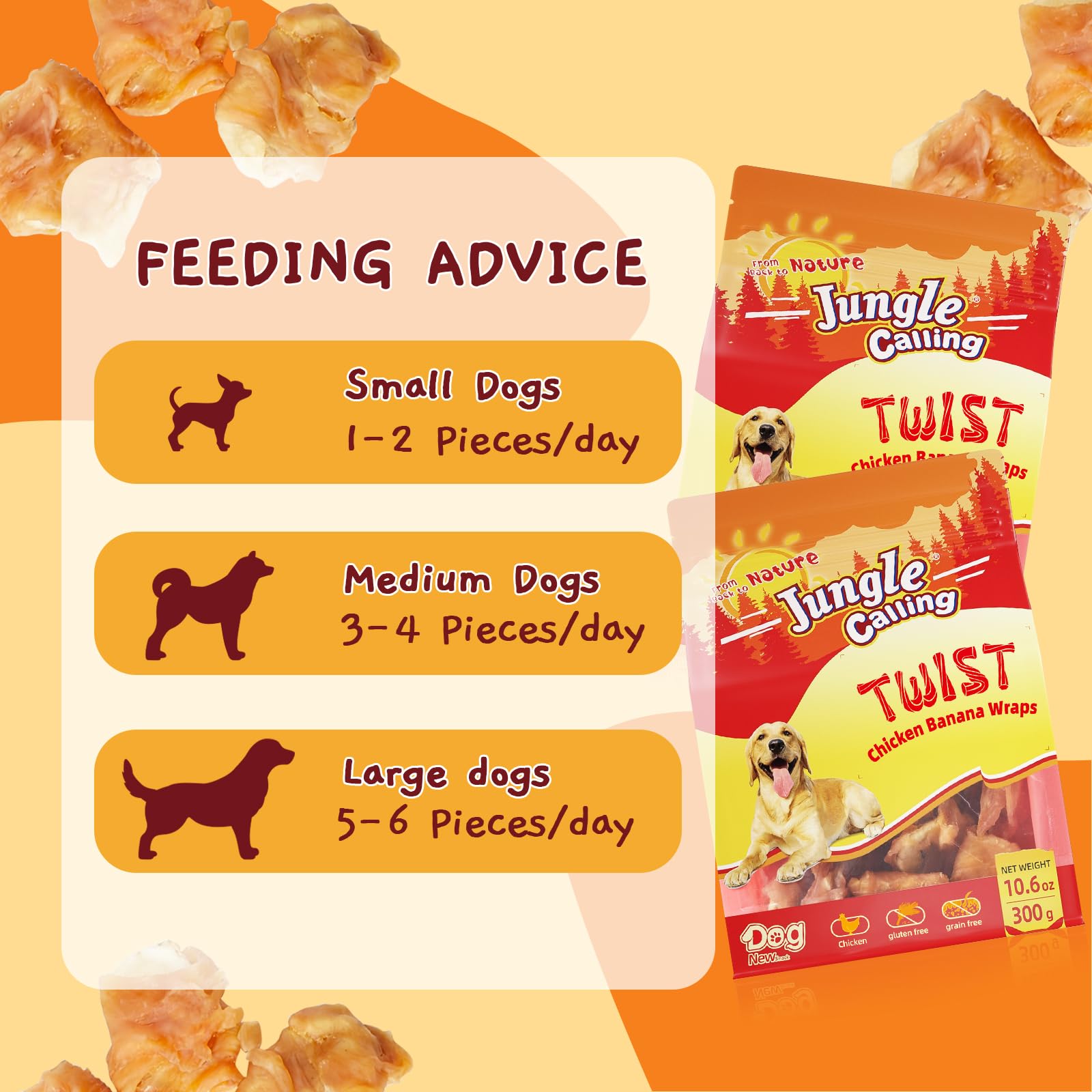 Jungle Calling 1100-kcal-per-pack – energy-dense option for active dogs.