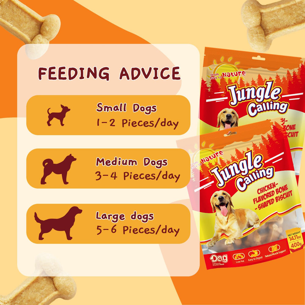 Jungle Calling bone-shaped-dog-snack designed for bite-sized rewards.