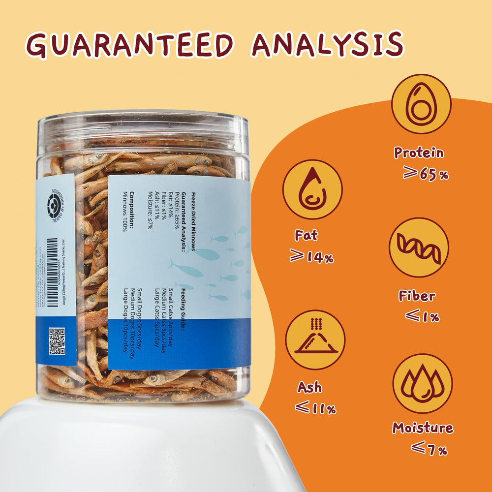 Jungle Calling cat-dog treats resealable jar highlights convenient freshness for outings.