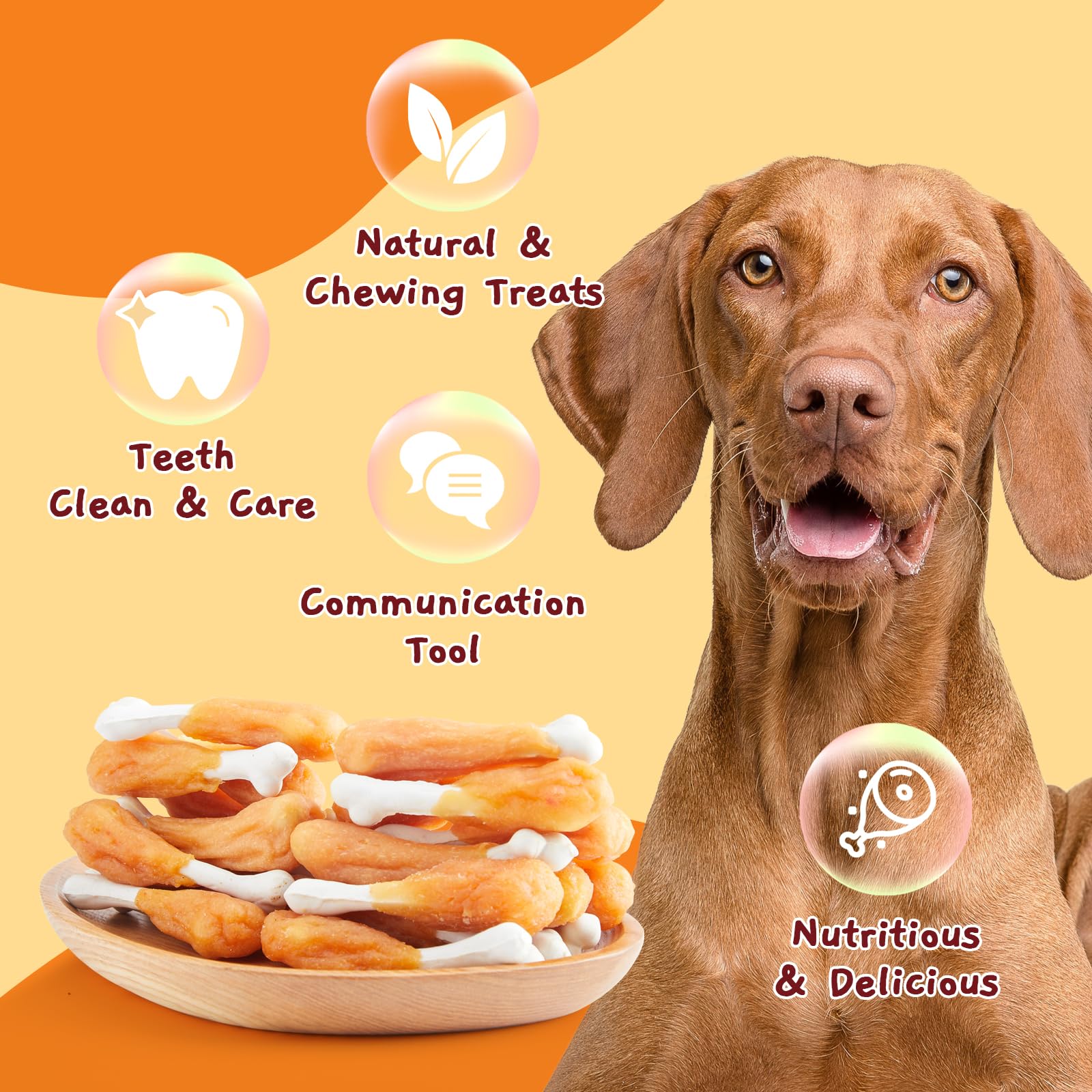 Training reward bite showcasing savory chicken flavor for dogs.