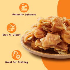 Jungle Calling chicken-banana dog treats closeup – digestion-friendly snack.