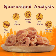 Premium chicken breast ingredient emphasis on Jungle Calling Chicken Rings for digestible protein.