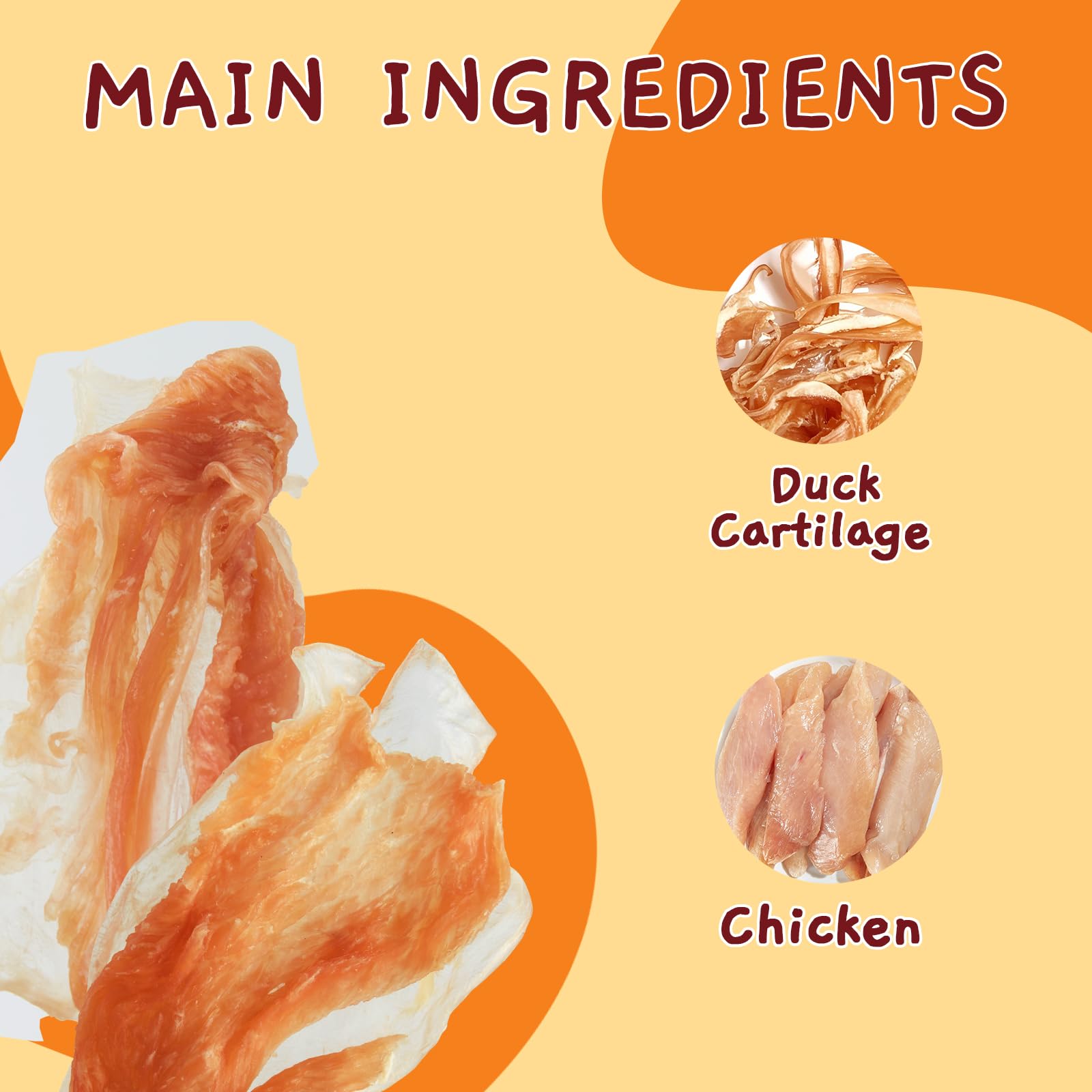 Jungle Calling chicken jerky close-up, tasty training reward for dogs.