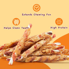Jungle Calling dog treats - teeth-cleaning-texture demonstrates natural surface for dental-friendly chewing