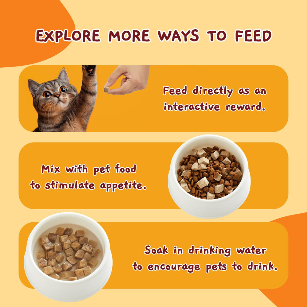 Jungle Calling freeze-dried duck bites; kibble-free, grain-free protein option.