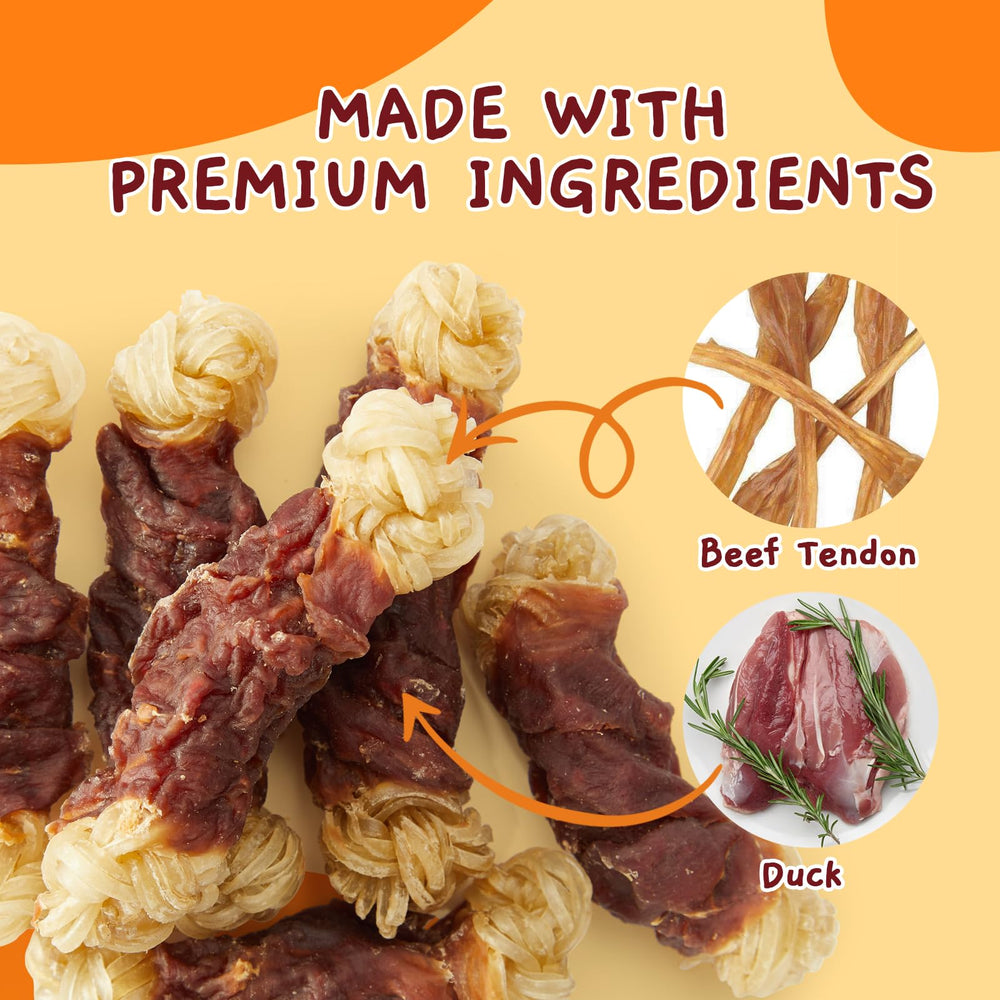 Jungle Calling duck-meat-center chew with protein-rich core.