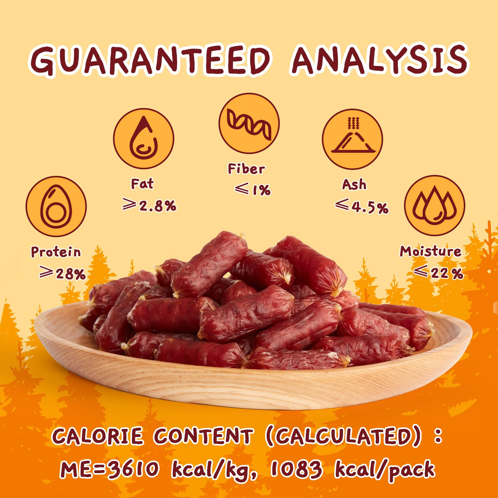 Cross-section of Jungle Calling duck sausage reveals single-ingredient composition.