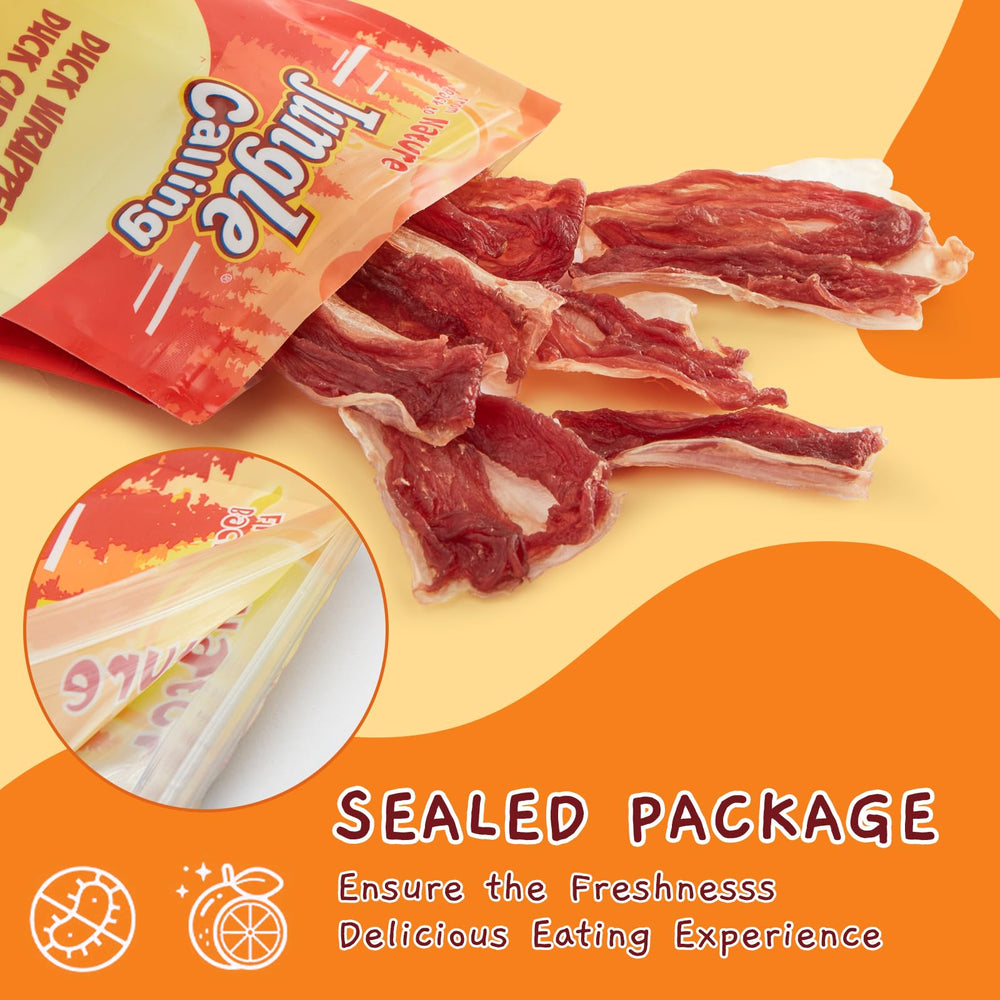 Rawhide-free design emphasizes safe snacking with Jungle Calling duck wrapped bones